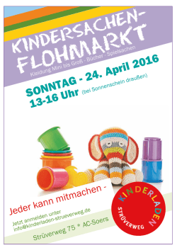 SONNTAG - 24. April 2016 - Kinderladen Strüverweg eV