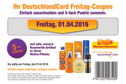 Ihr DeutschlandCard Freitag-Coupon