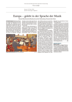 Internationale Bildungsst&auml;tte Jugendhof Scheersberg Presse