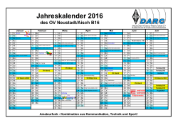 DARC-Jahreskalender 2016 - DARC eV OV Neustadt/Aisch B16