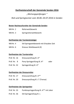 Dorfmeisterschaft der Gemeinde Senden 2016