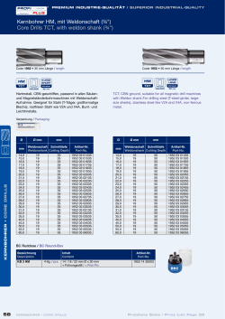 Kernbohrer HM, mit Weldonschaft (¾") Core Drills TCT