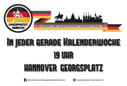 Bürgerprotest Hannover Flyer Teilnehmer