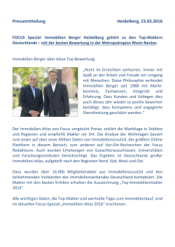 Pressemitteilung Heidelberg, 23.03.2016