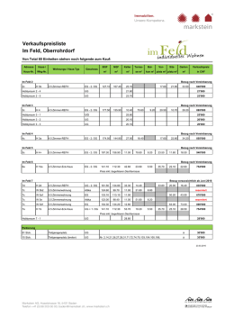 Verkaufspreisliste Im Feld, Oberrohrdorf