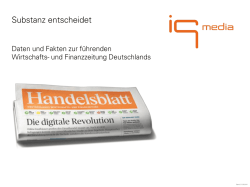 Handelsblatt - Basispr&auml;sentation