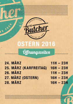 ostern 2016 - The Butcher