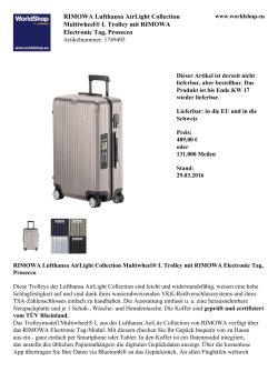 RIMOWA Lufthansa AirLight Collection Multiwheel® L Trolley mit