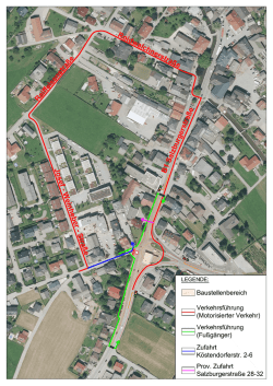 Kreisverkehr Baustelle Plan