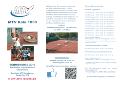 Tennis-Kurse 2016