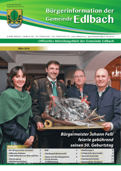 Edlbach - B&uuml;rgermeister Zeitung
