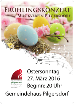 Frühlingskonzert Musikverein Pilgersdorf