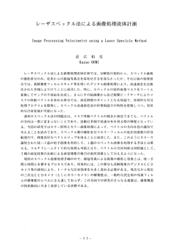 レーザスペックル法による画像処理流体計測
