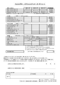 フォルヒギター オプションスペック オプションスペック オーダー - Studio-M