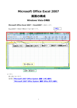 Microsoft Office Excel 2007 画面の構成