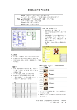 博物館台帳の電子化の推進