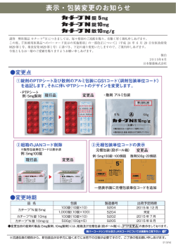 表示・包装変更のお知らせ