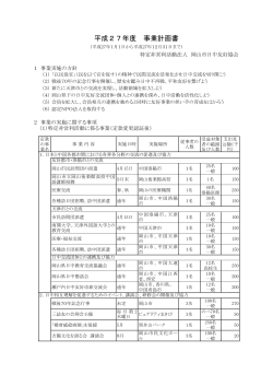 平成27年度 事業計画書