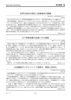 世界の森林の現状と産業植林の課題 KP 蒸解装置