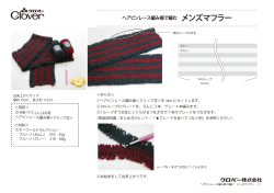 ヘアピンレース編み器で編む メンズマフラー（218KB）
