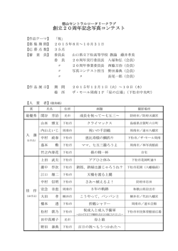 創立20周年記念写真コンテスト