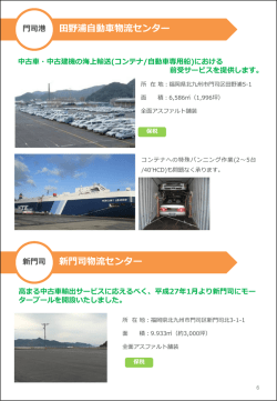 田野浦自動車物流センター 門司港