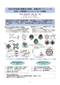 次世代型有機太陽電池の開発、金属内包フラーレンを 利用したNMR