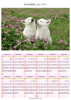 子犬の仲良しカレンダー