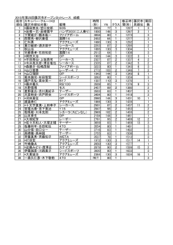 2015年第25回藤沢市オープンヨットレース 成績 総合 順位 スキッパー