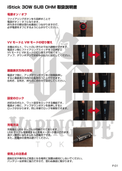 iStick 30W SUB OHM 取扱説明書