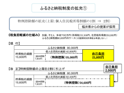 ふるさと納税制度の拡充①