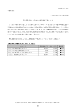 ファンド名 基準価額（円） 前日比（円） 騰落率 ブラックロック