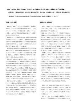 DSM とCMM を用いた地域イノベーション活動のつながり可視化・構造化