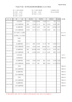 西濃地区予選の日程