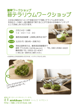 苔テラリウムワークショップ