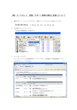 （株）ピースネット 営業・サポート体制の現状と見通しについて