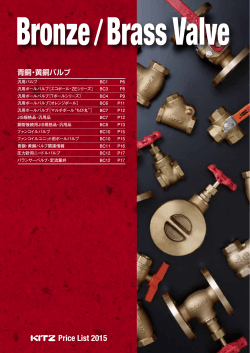 Price List 2015 青銅・黄銅バルブ