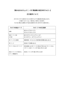 訂正箇所について