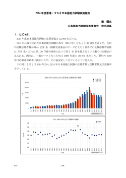 2014 年度香港・マカオ日本語能力試験実施報告 劉 礪志 日本語能力