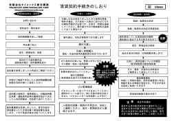 賃貸契約手続きのしおり