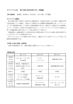 学び直しプログラム内容説明