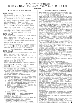 第9回全日本スノ－シュ－イング・グランプリシリーズ [2016]