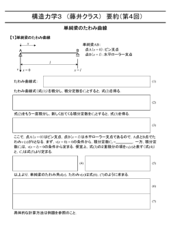 構造力学3 （藤井クラス） 要約（第4回）