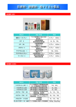 防錆剤・除錆剤・他ケミカル製品 防錆剤・除錆剤・他ケミカル製品