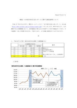 （補足）8月度月次売上高レポートに関する補足説明について