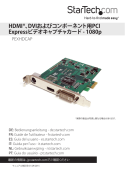 HDMI®、DVIおよびコンポーネント用PCI Expressビデオ