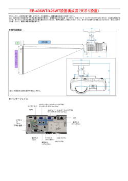 EB-436WT/426WT設置構成図 (天吊 り
