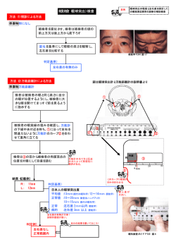 眼瞼（眼球突出）検査 - 視能訓練士 眼科検査マニュアル