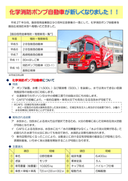 化学消防ポンプ自動車