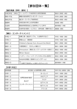 参加団体一覧はこちら